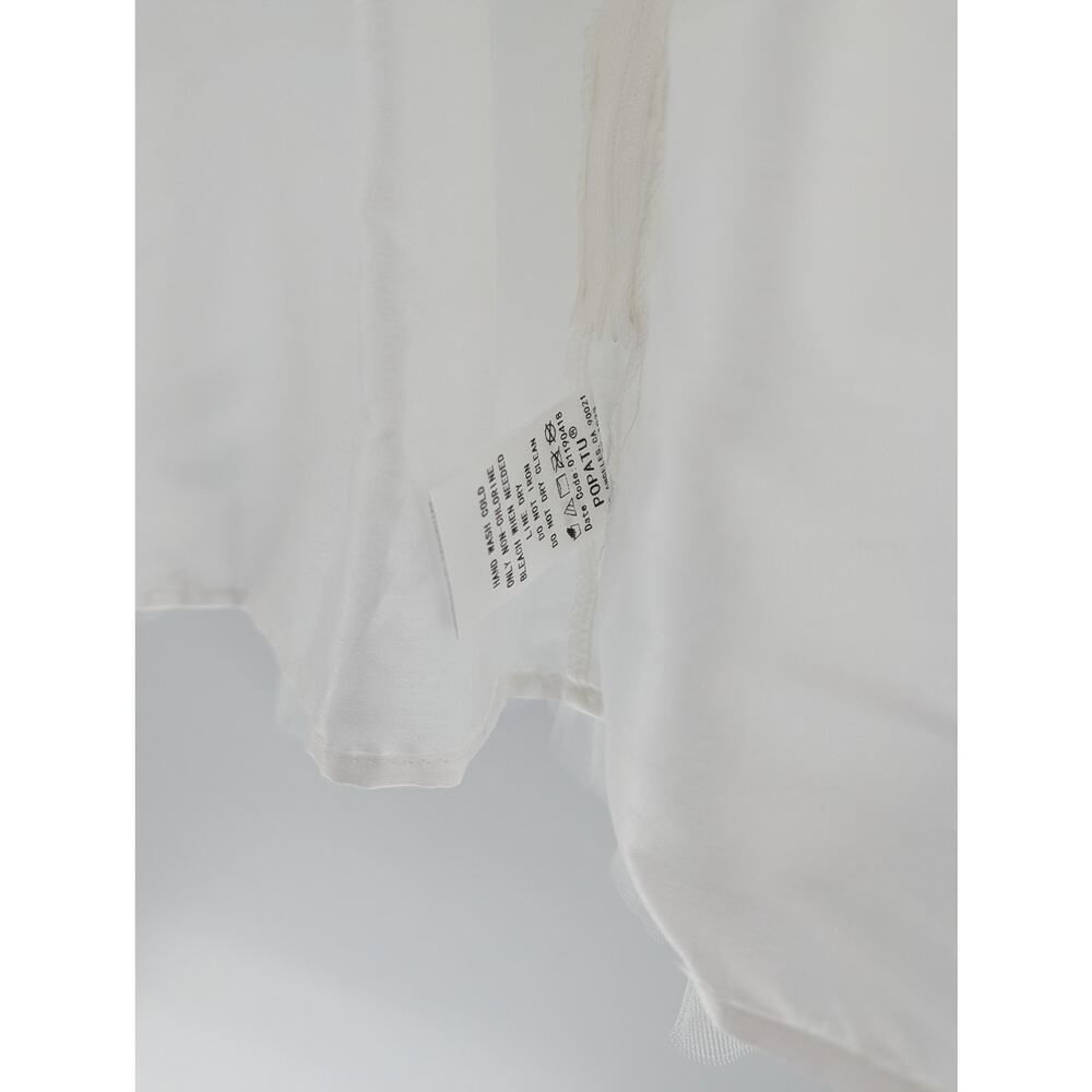 Popatu White Rosette Tulle Dress Flower Girl Fancy Size 18 Months - Picture 9 of 12